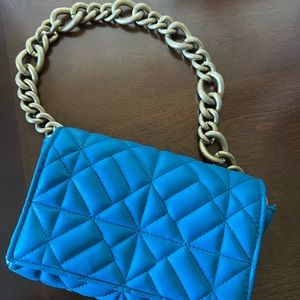 Zara blue shoulder bag
